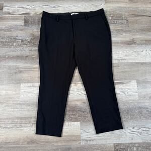 River Island Black Tailored Trousers High Rise Slim Leg Dress Pants 42